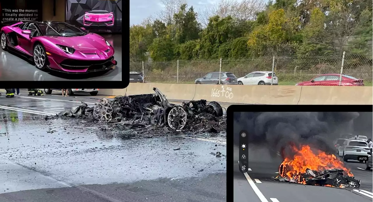 Two Lamborghinis Collide And One Rare Aventador SVJ Roadster Goes Up In Smoke | Carscoops