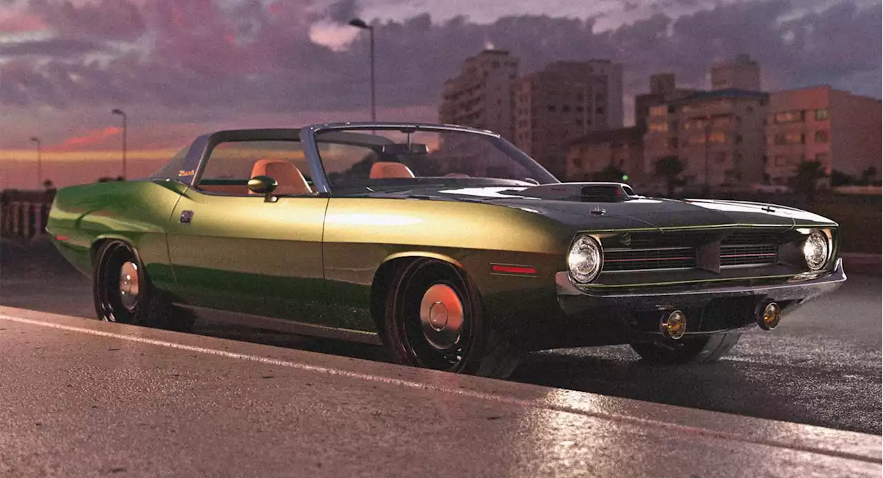 Who Knew The 1970 Plymouth 'Cuda Would Look So Good With A 911 Targa Style Roof | Carscoops