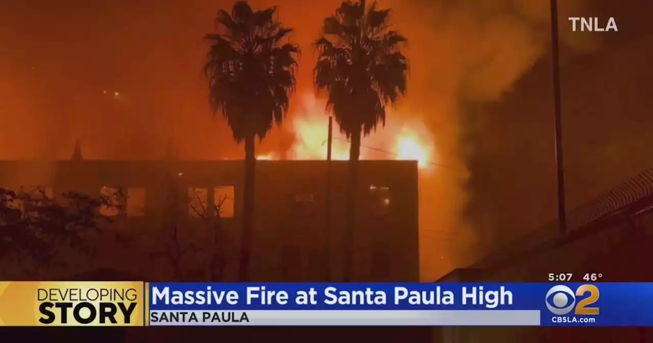 Classes at Santa Paula High in Ventura County canceled through Tuesday due to fire