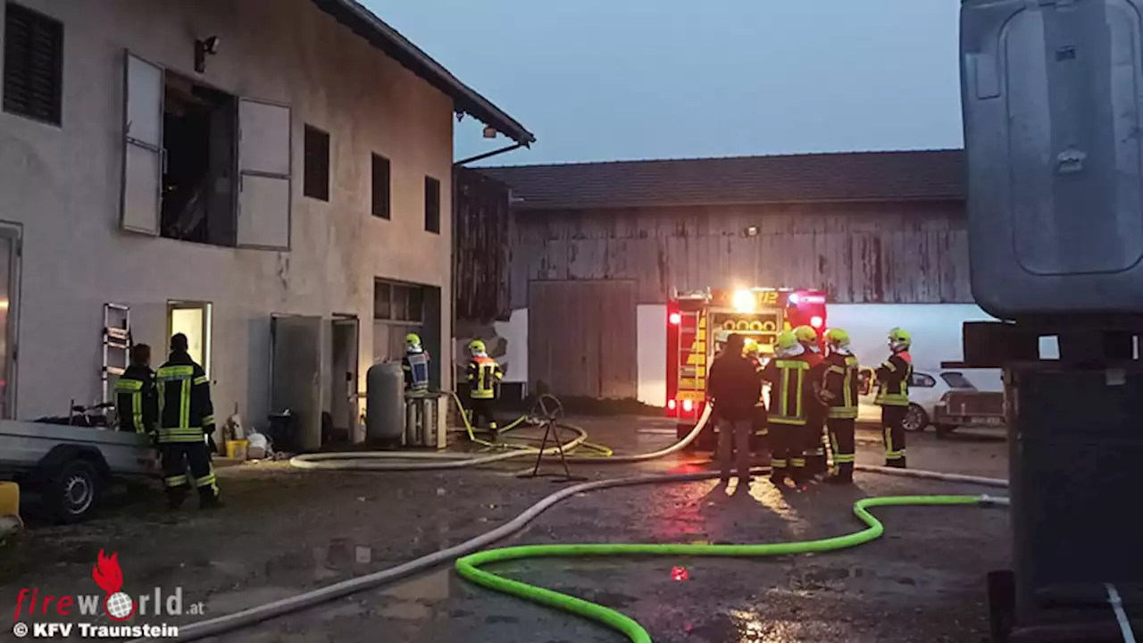 Bayern: Großeinsatz mit 120 Kräften bei Werkstattbrand in Peterskirchen
