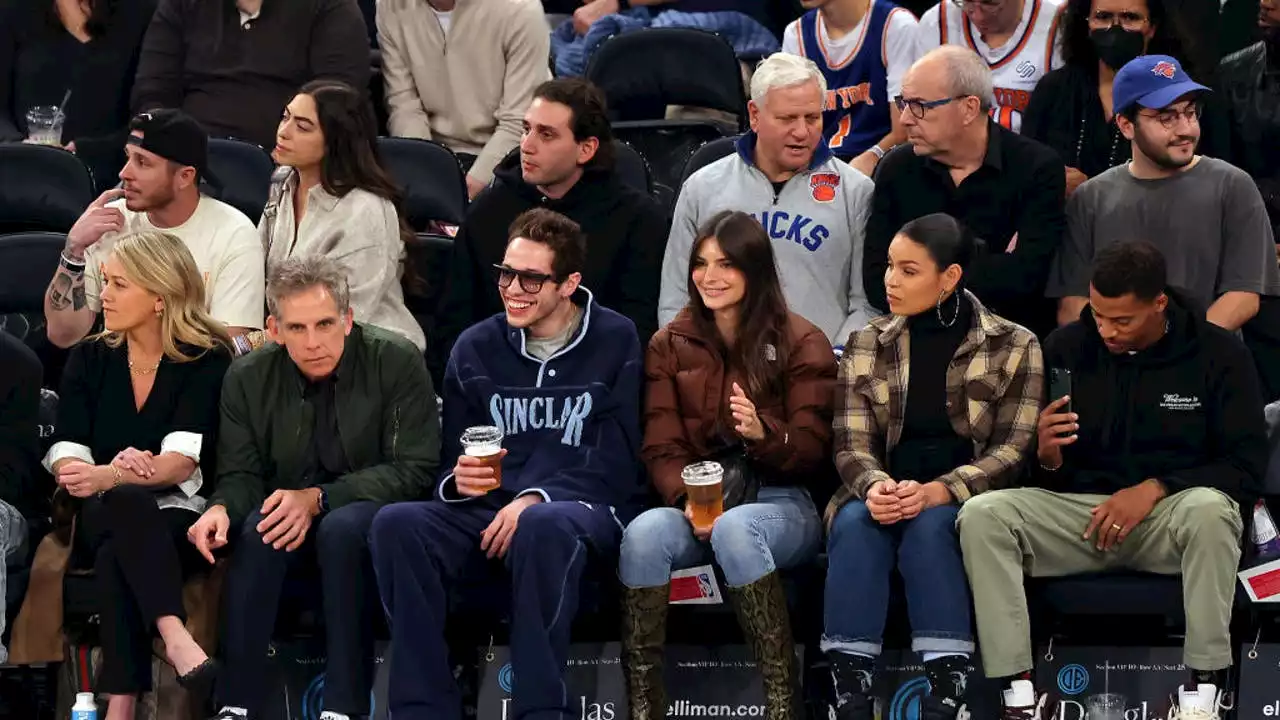 Pete Davidson and Emily Ratajkowski go public with courtside date night at New York Knicks game