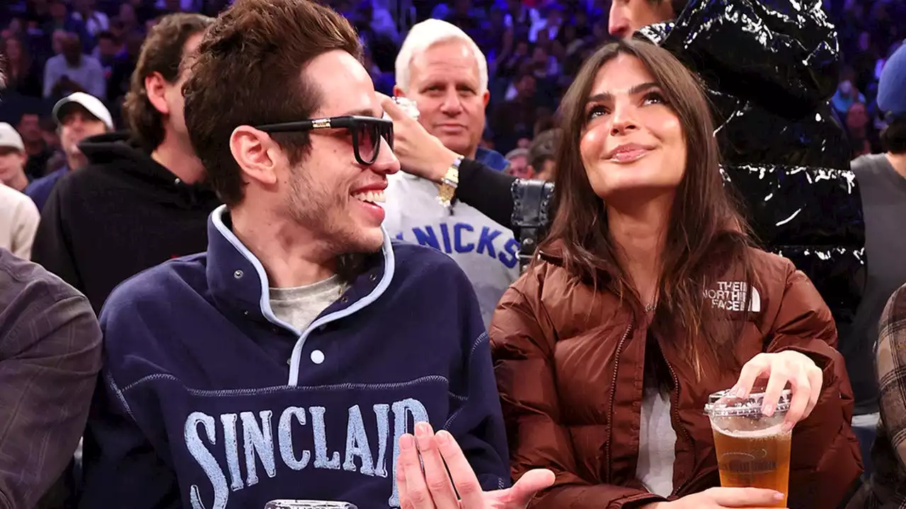 Pete Davidson and Emily Ratajkowski go public with courtside date night at New York Knicks game