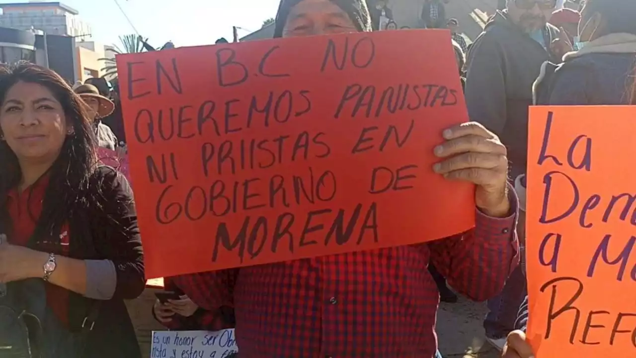 Tijuana: marchan cientos a favor de AMLO, pero se desata una pelea en la movilización