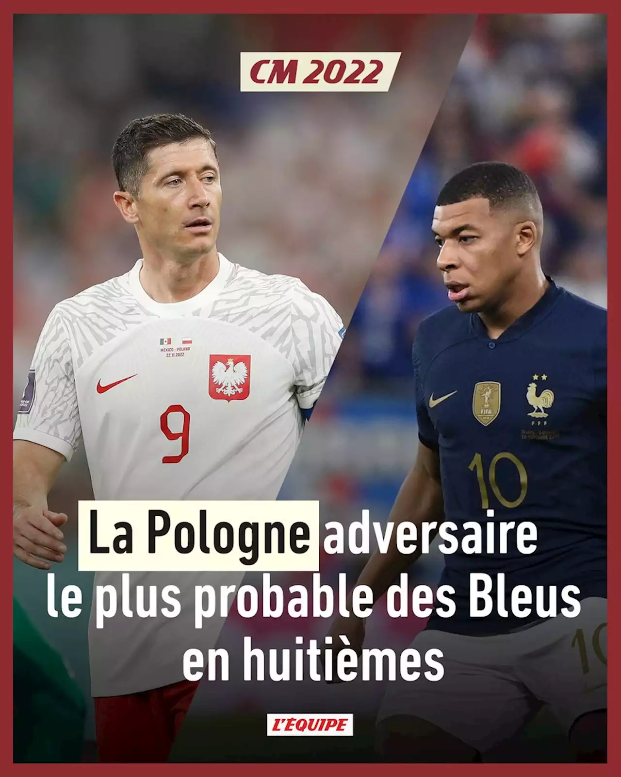 La Pologne adversaire le plus probable des Bleus en huitièmes de finale