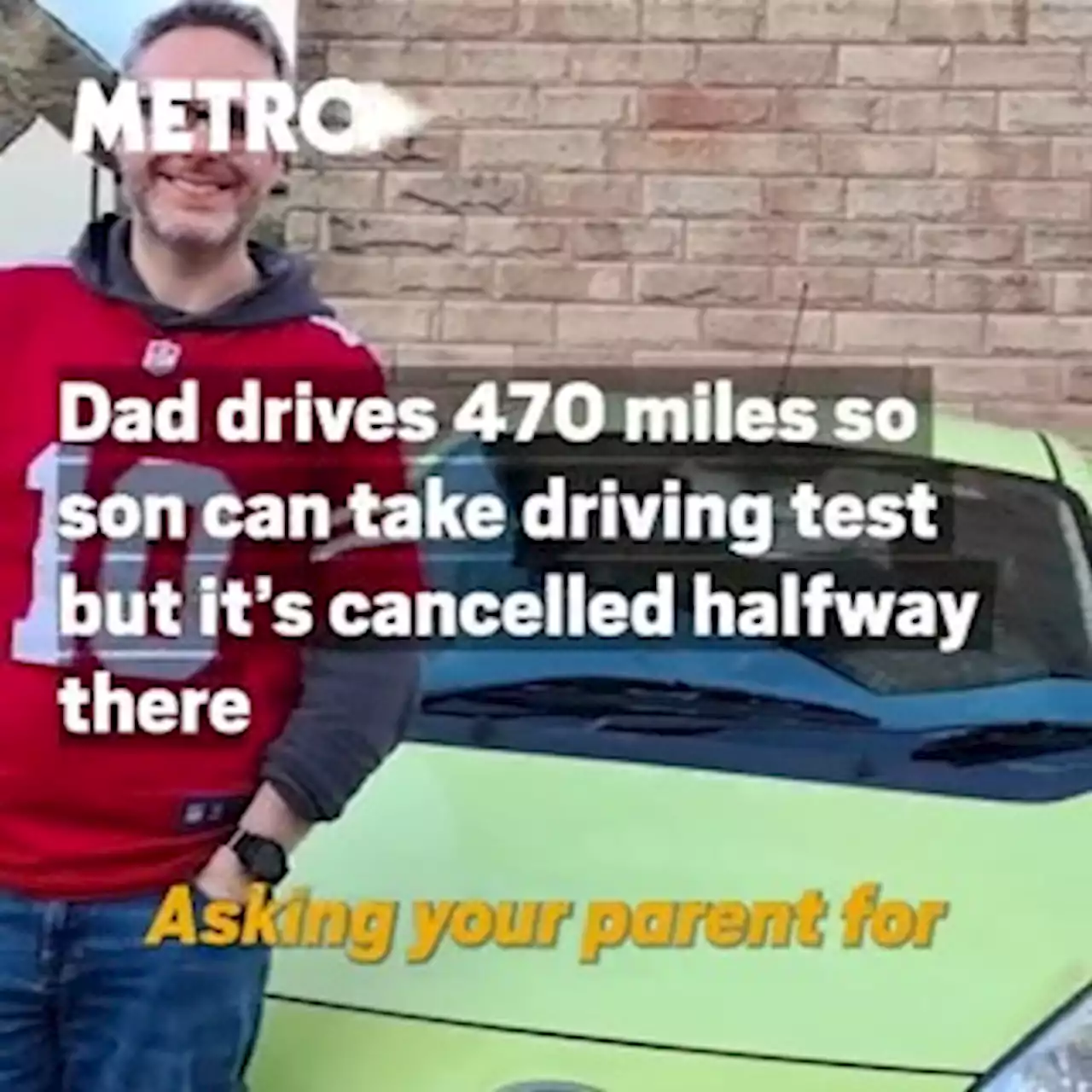 Dad drives 470 miles for son's driving test - but it's cancelled halfway there