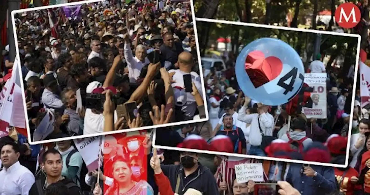 Manifestantes arropan a AMLO ante tibia amenaza de derecha