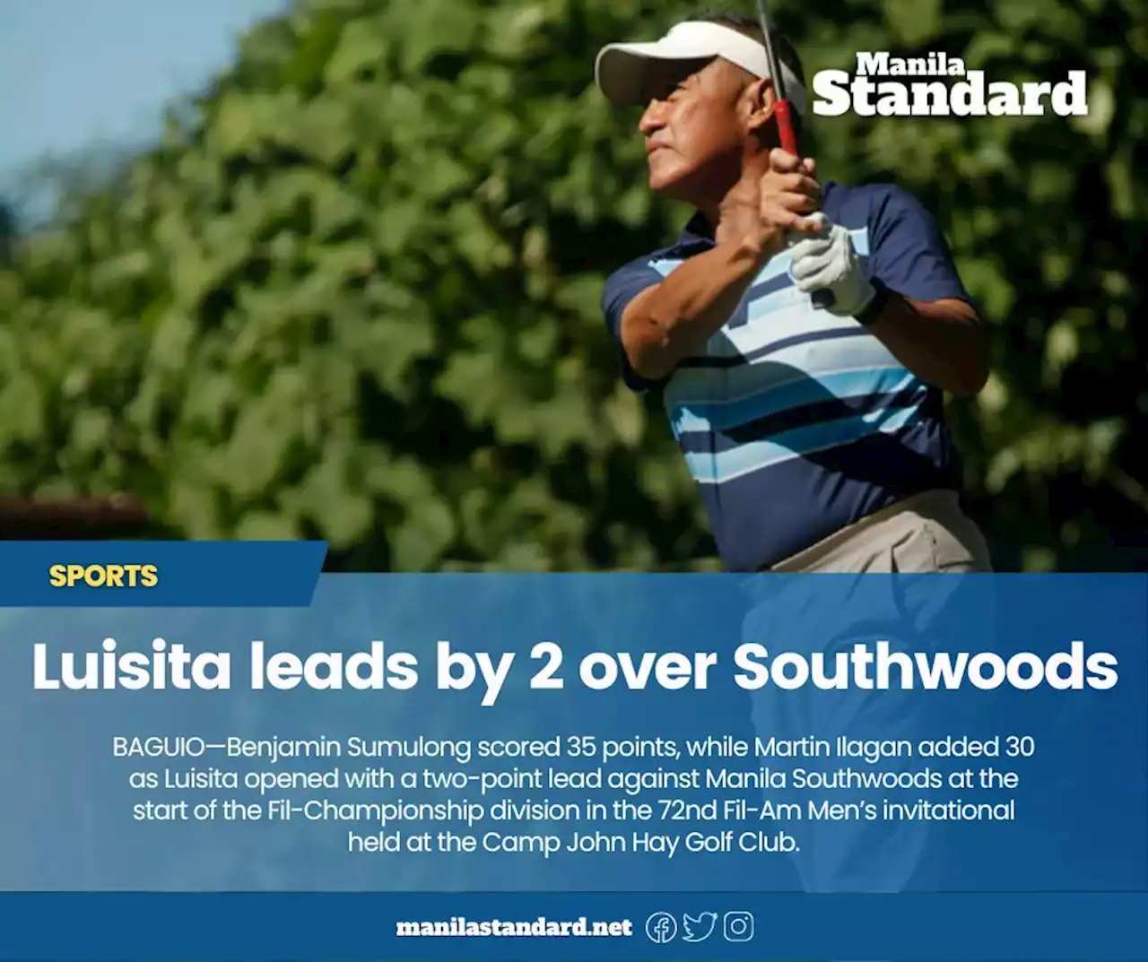 Luisita leads by 2 over Southwoods