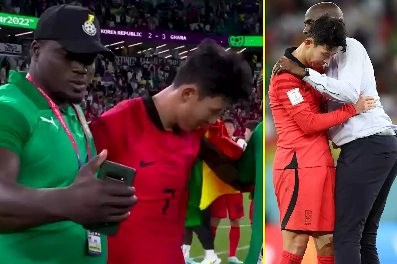 Son in tears as Ghana edge World Cup thriller but Ghana staff member attempts selfie