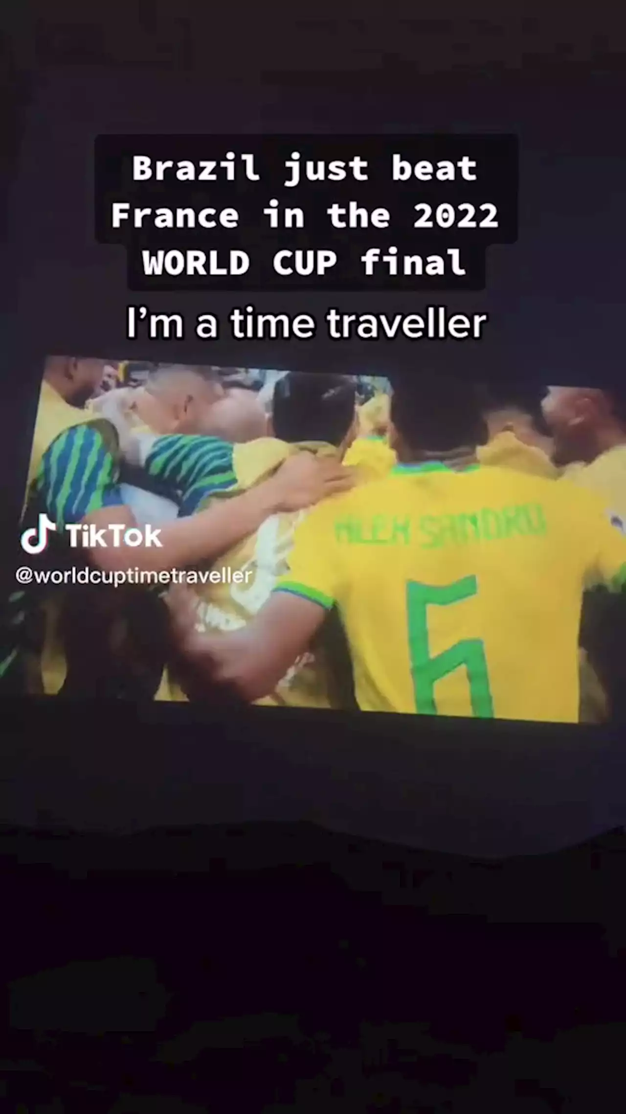 I’m a time-traveller and I KNOW who wins the World Cup…I have video proof