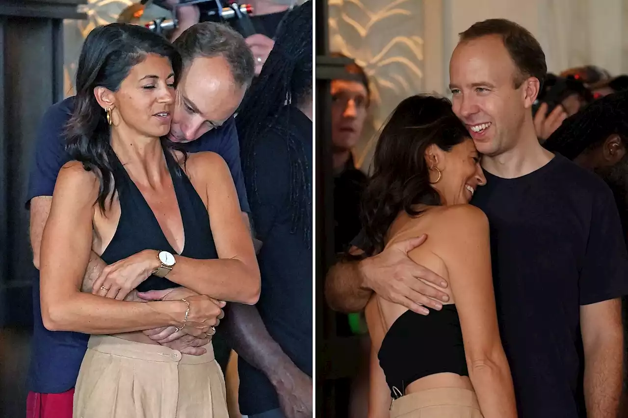 Matt Hancock can't keep his hands off girlfriend at I'm A Celeb final