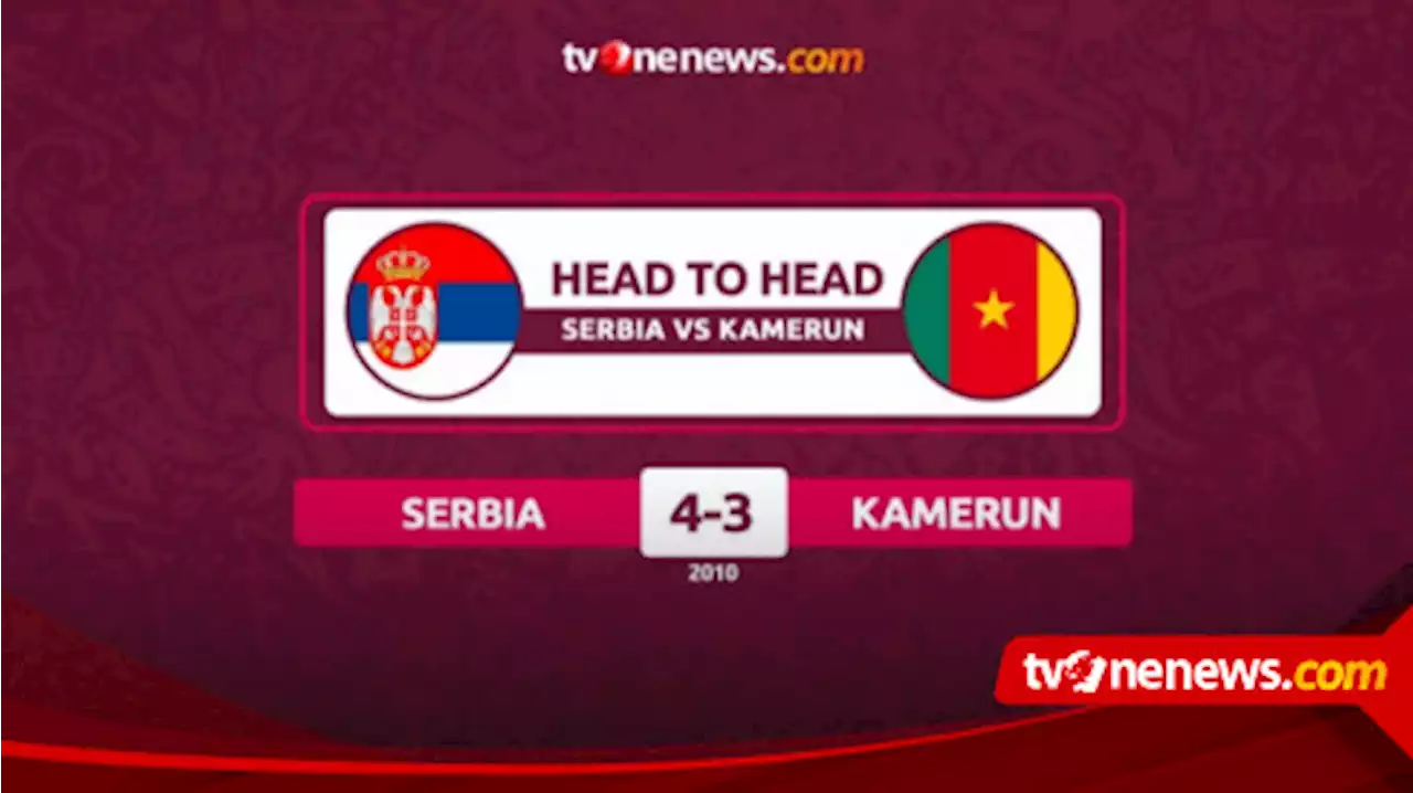 Head to Head Kamerun vs Serbia, Pertarungan Keras di Grup G Piala Dunia 2022