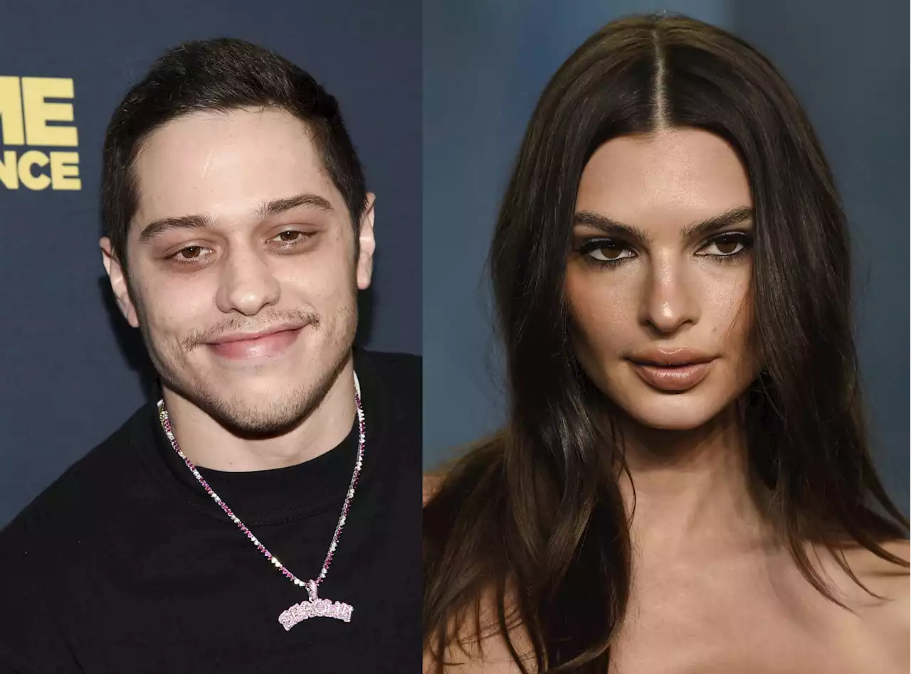 Pete Davidson og Emily Ratajkowski sammen på basketballkamp