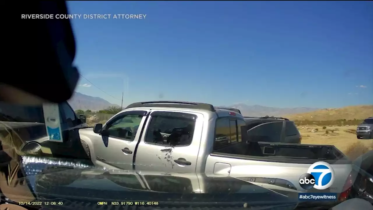 Caught on video: Authorities shoot armed California murder suspect after chase ends