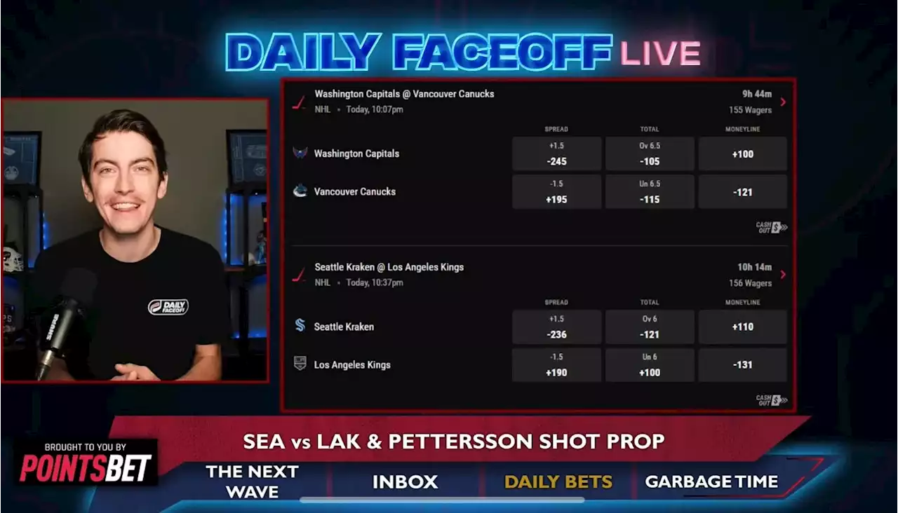 PointsBet Daily Bets: Seattle Kraken vs LA Kings & Elias Pettersson shot prop - Daily Faceoff