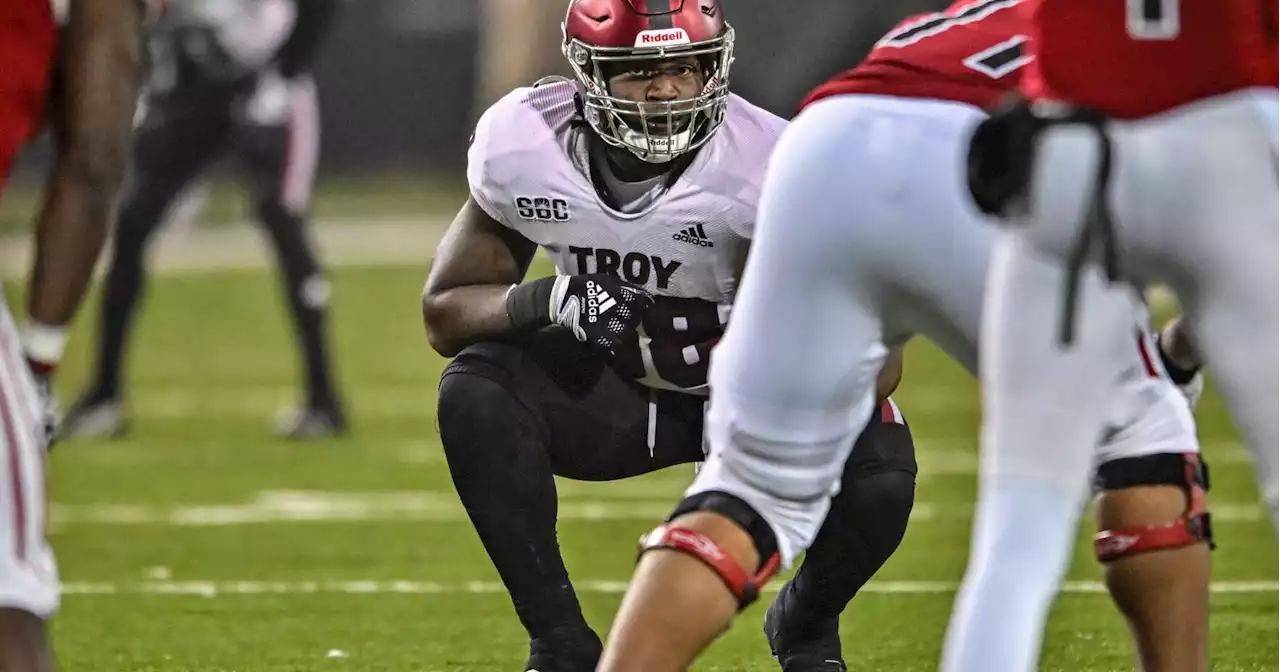 Troy defensive end T.J. Jackson causing havoc in backfields