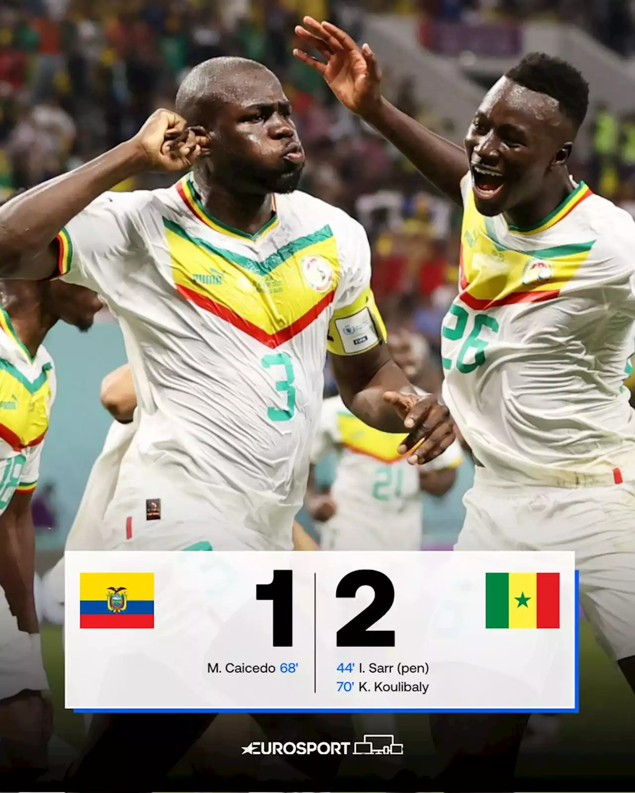 Coupe du monde | Le Sénégal arrache sa qualification en battant l'Equateur (2-1)