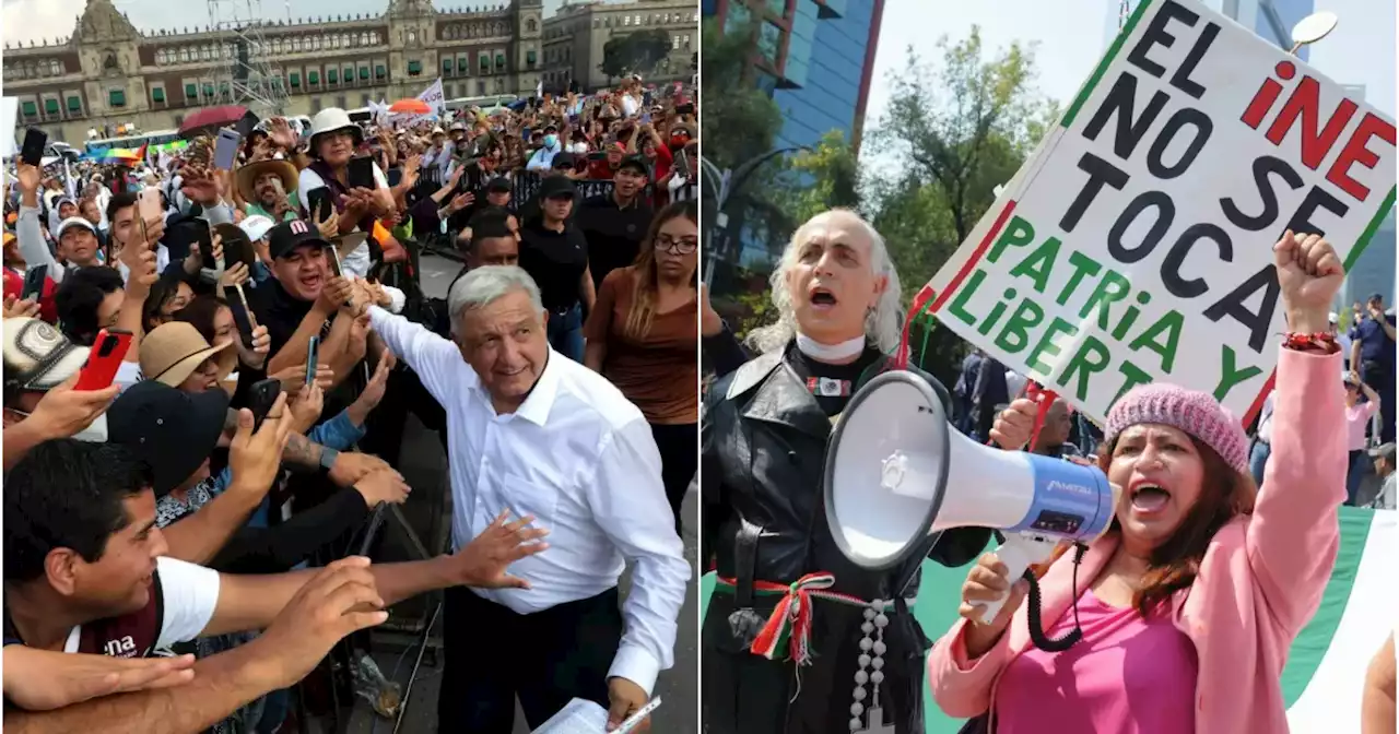 Las diferencias y semejanzas entre la marcha en defensa del INE y la de AMLO