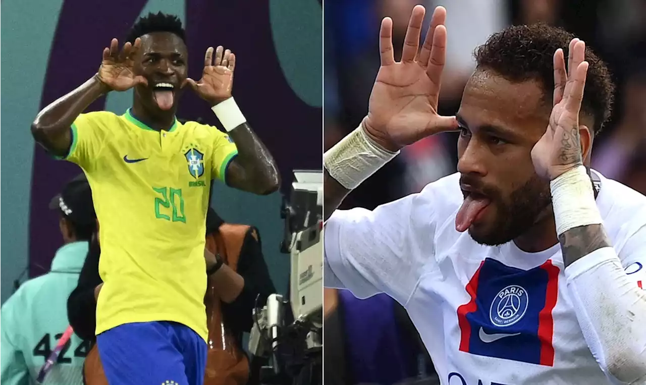 Neymar agradece homenagem de Vinícius Júnior no gol anulado: 'Pena que não valeu'