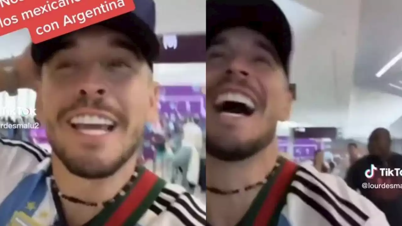 Aficionado de Argentina le dice 'indios' a los mexicanos en Qatar 2022 (VIDEO)