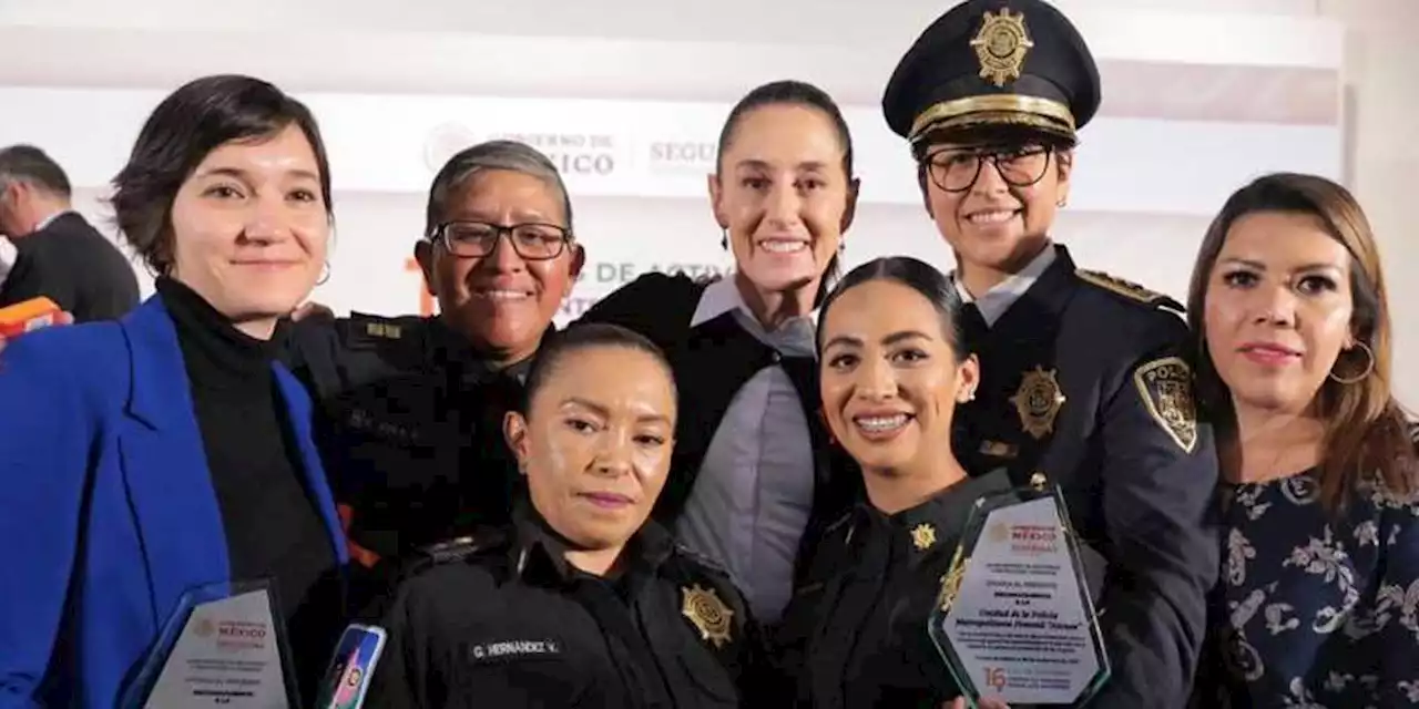 Sheinbaum reconoce a Ateneas y policías que combaten violencia contra mujeres en la CDMX