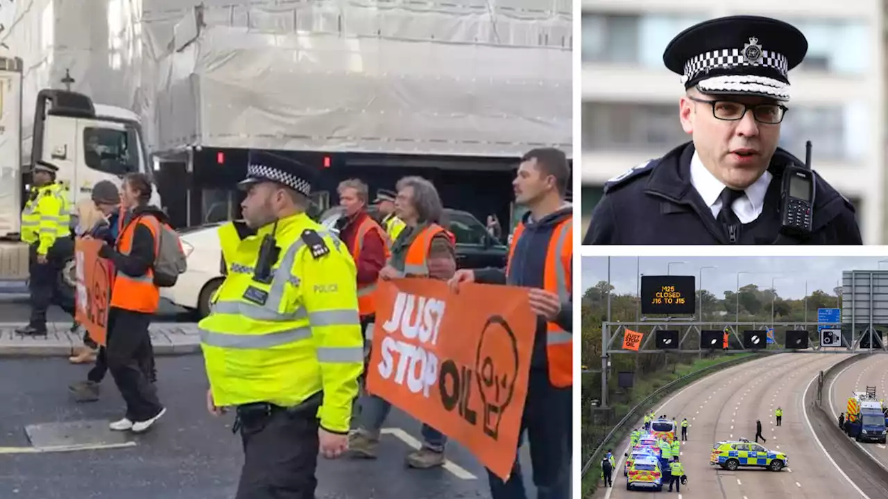 Hundreds of thousands of police hours spent on Just Stop Oil should've been spent investigating crime, says top Met Cop