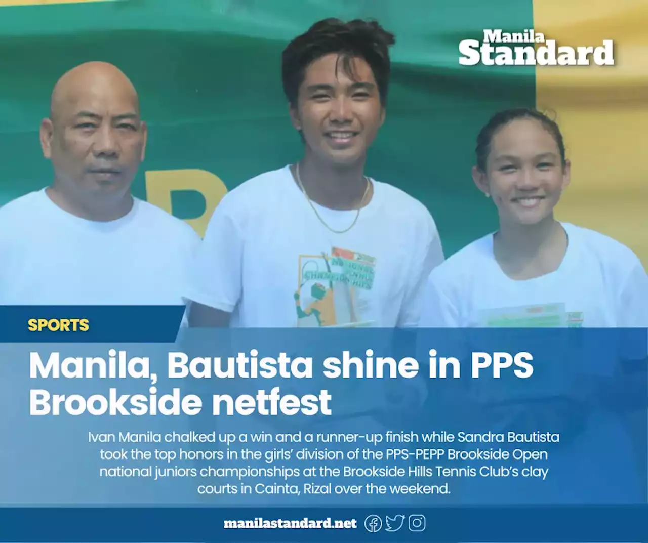 Manila, Bautista shine in PPS Brookside netfest