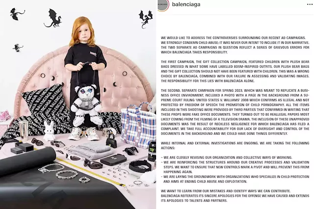 Gucci, McQueen, other mega fashion brands silent on Balenciaga ad depicting  children with BDSM teddy bears