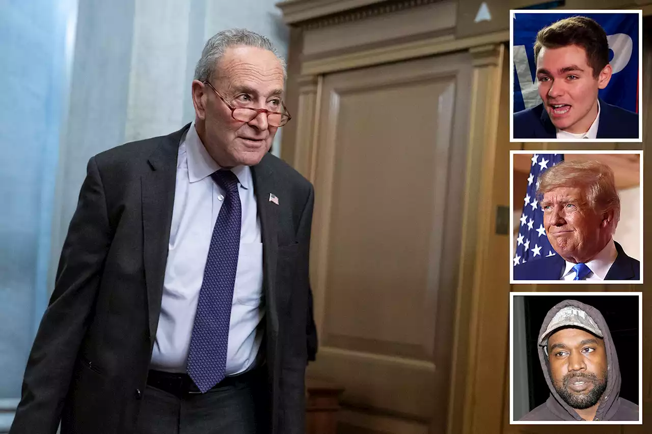 Sen. Chuck Schumer blasts ‘evil’ Trump over meal with Kanye, ‘bigot’ Nick Fuentes