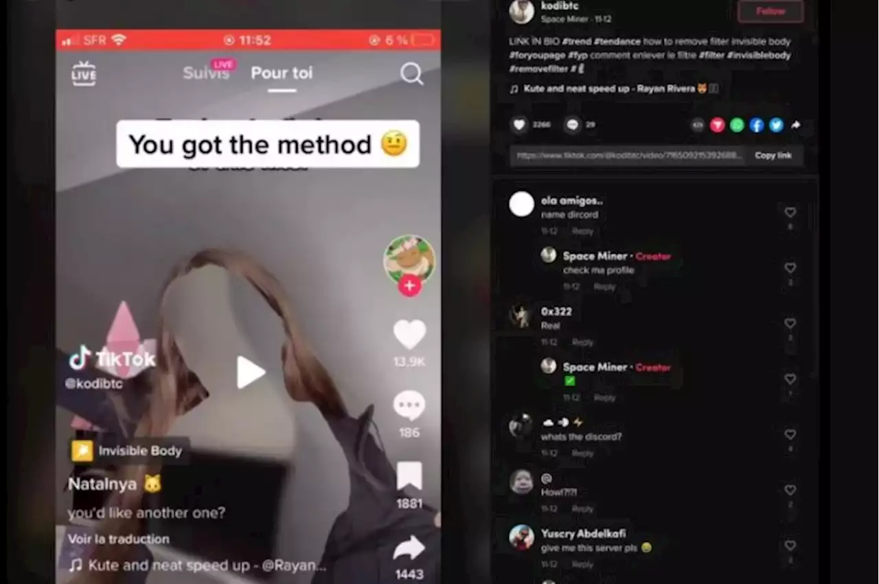 Sur Tiktok, des pirates exploitent un challenge populaire pour piéger des utilisateurs