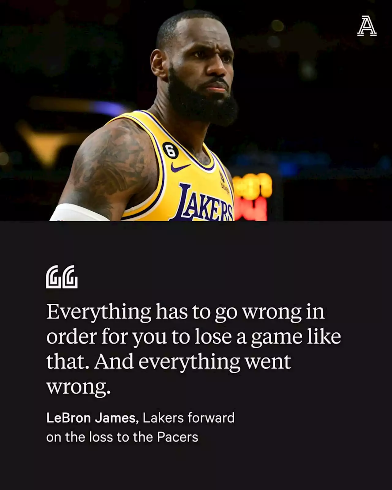 Lakers loss to Pacers was not only shocking, it was historic: 'They took the game from us'