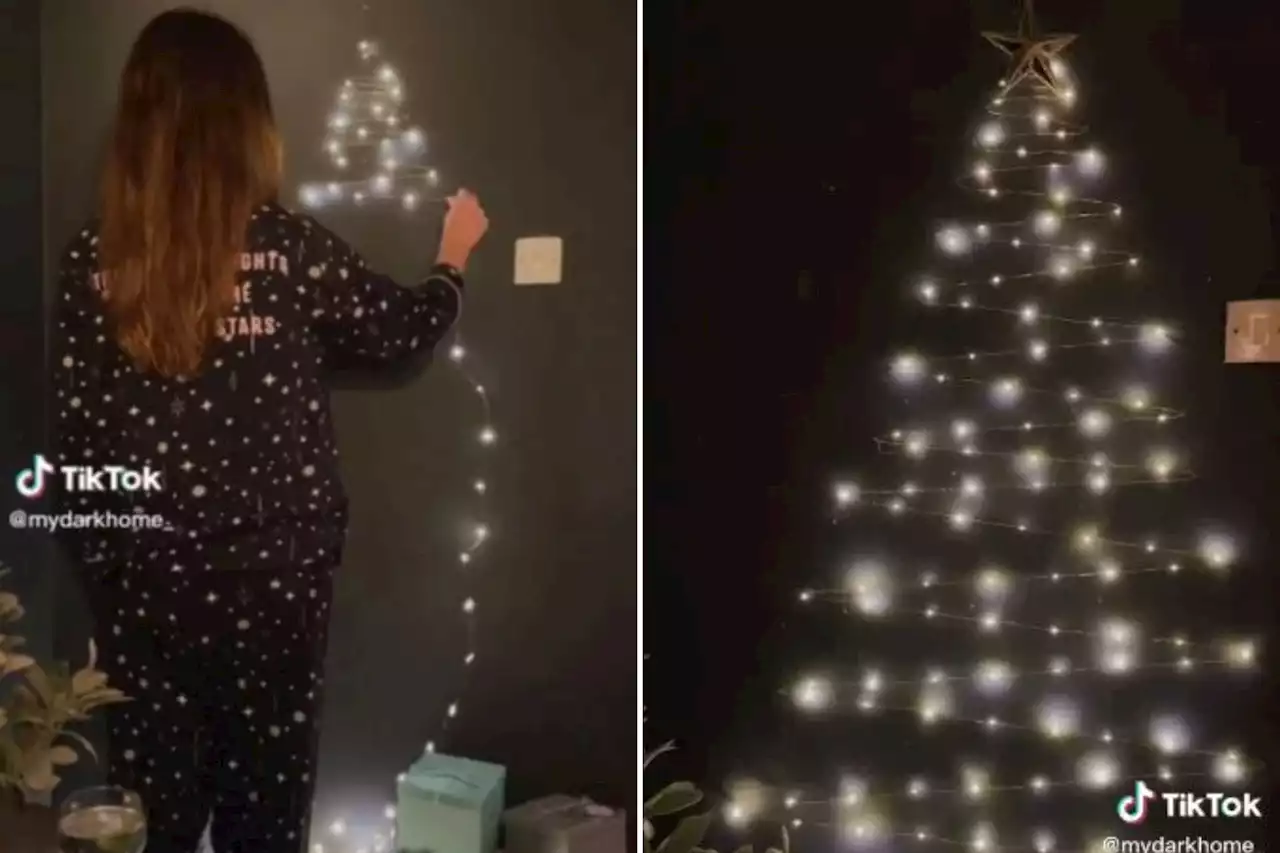 Woman makes a Christmas tree for just £10 - and it saves space too