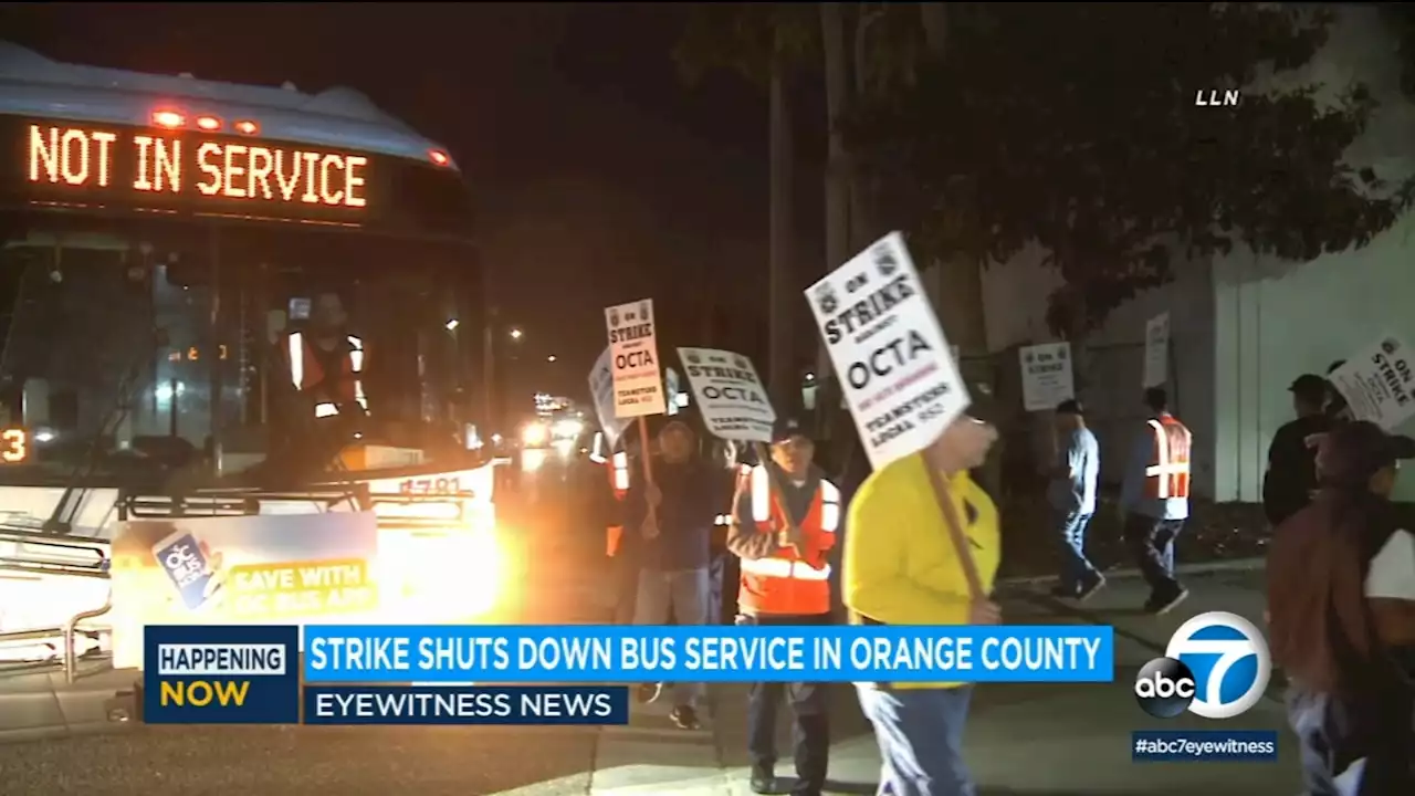 Bus service shut down in Orange County after maintenance workers go on strike