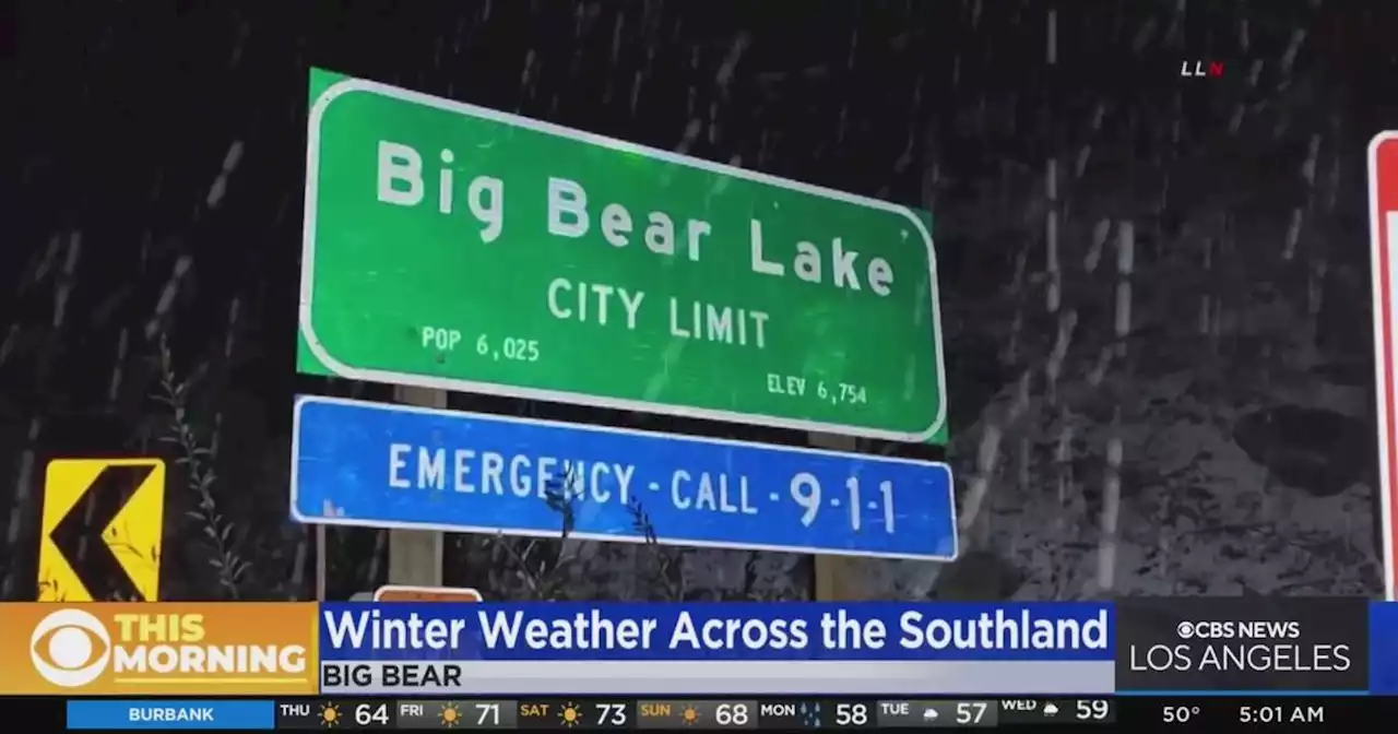 Cold weather across the Southland brings snow to mountains