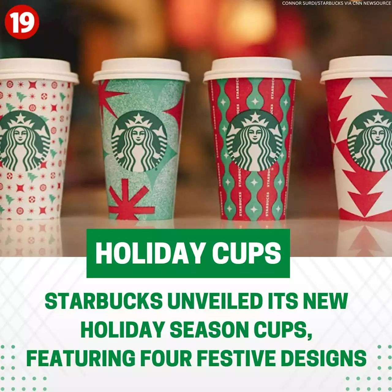 Starbucks unveils holiday cups and a new sweet treat