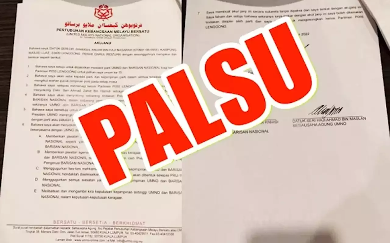 Agreement' backing Zahid as PM fake, says aide | Daily Express Online -  Sabah's Leading News Portal