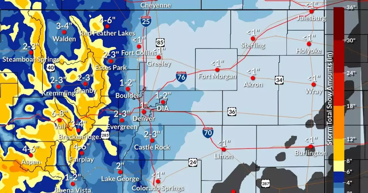 Denver has another shot of measurable snow later this week, 12 inches possible in the mountains