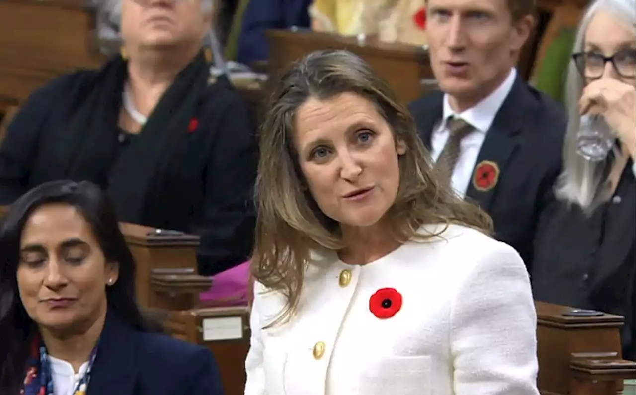 Freeland presents modest mini-budget, forecasts first surplus on the horizon