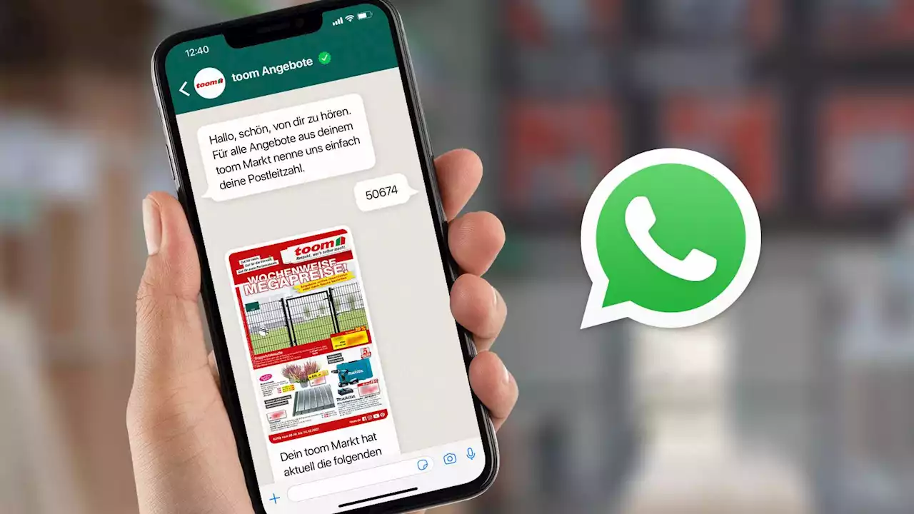 Der Nächste, bitte!: Auch Toom verschickt Werbeprospekte künftig via Whatsapp