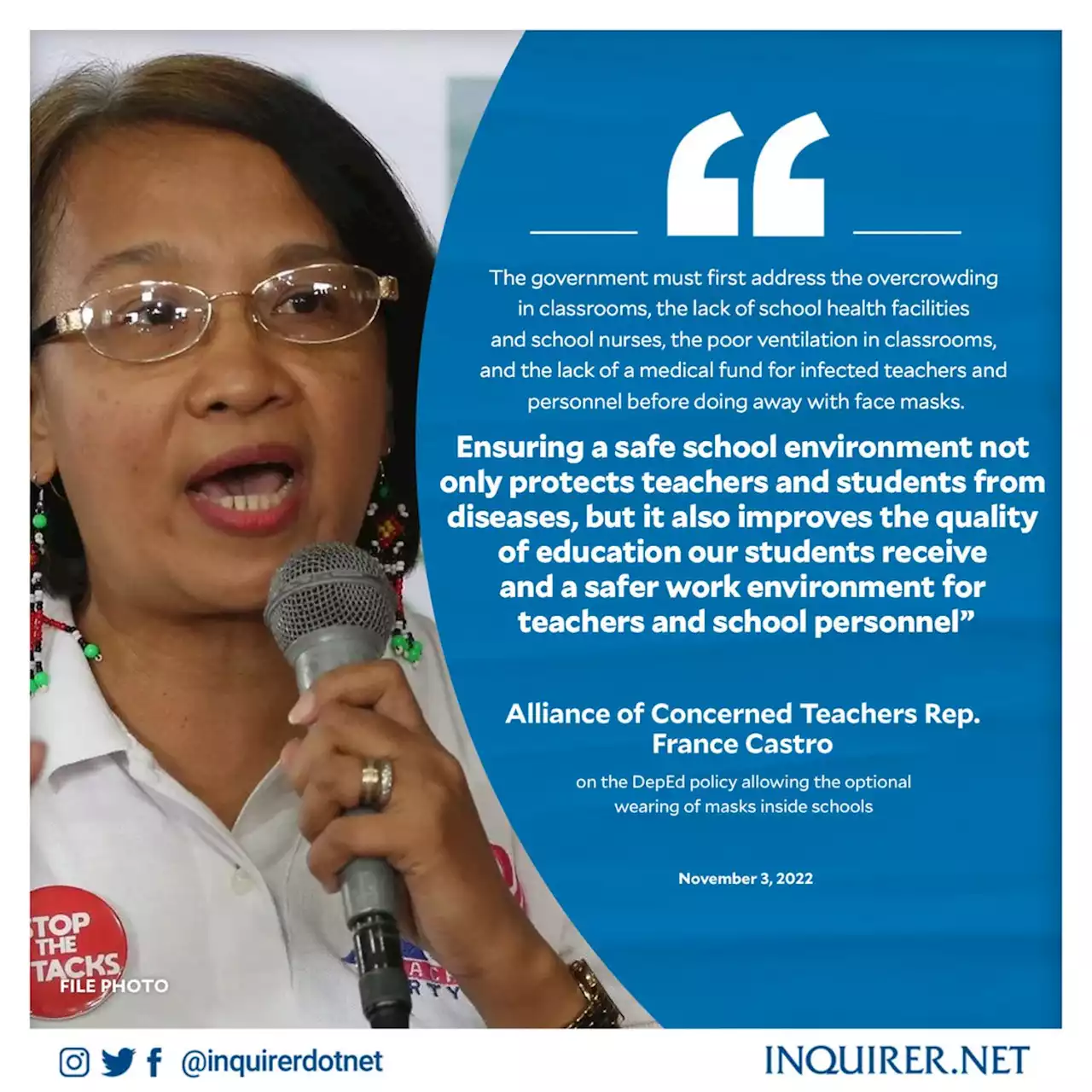 Teachers’ rep blasts DepEd: Optional masking dangerous amid cramped classrooms