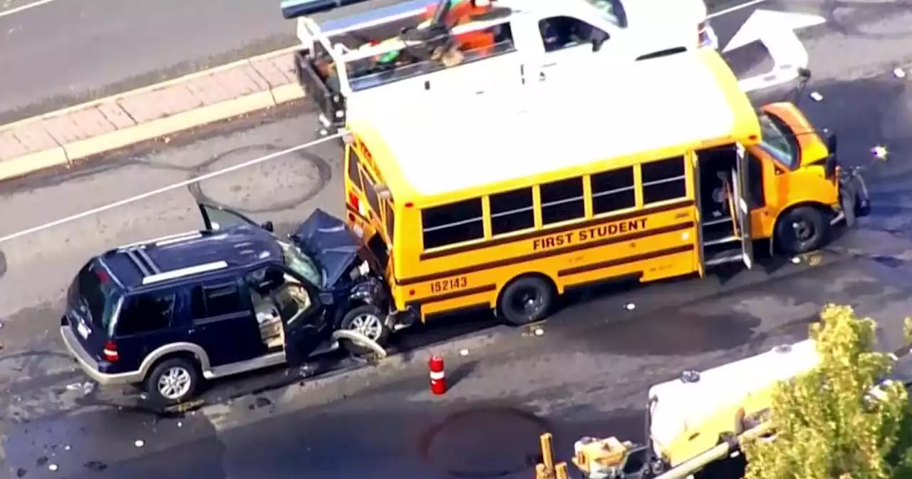 Multiple people injured after school bus, three other cars collide in Hercules