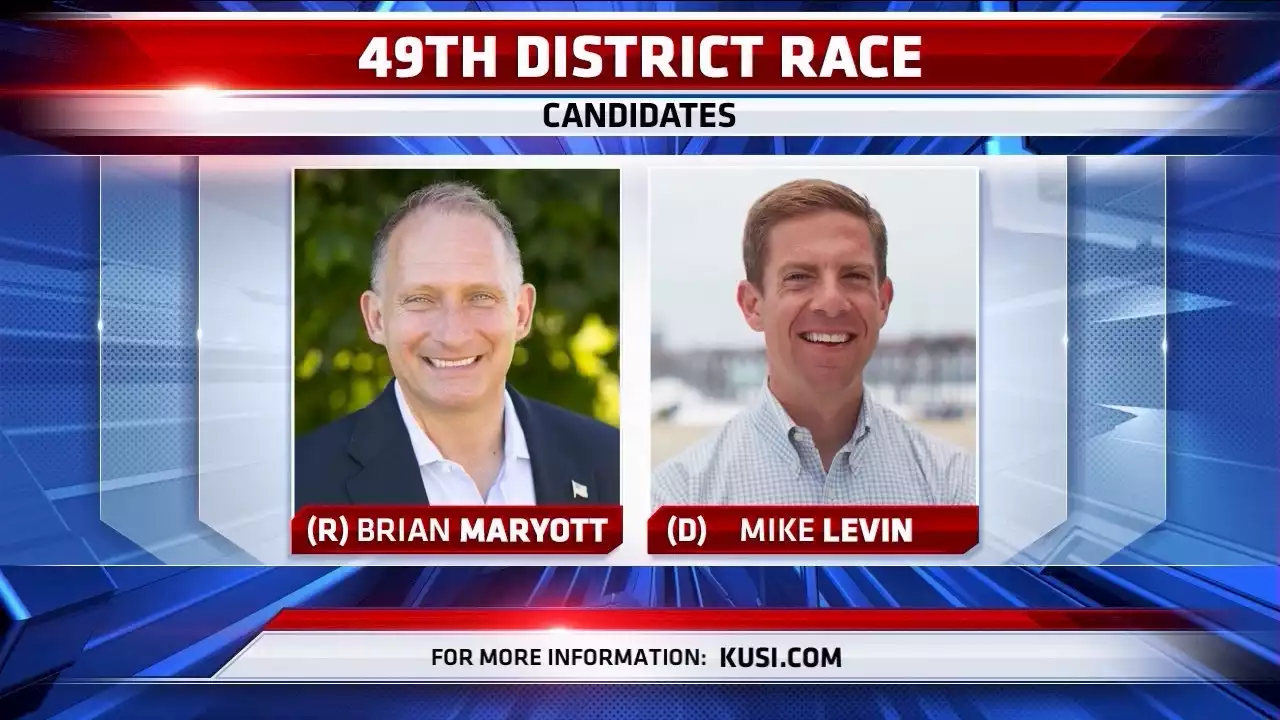 49th Congressional District race between Mike Levin (D) and Brian Maryott (R) now a toss up -