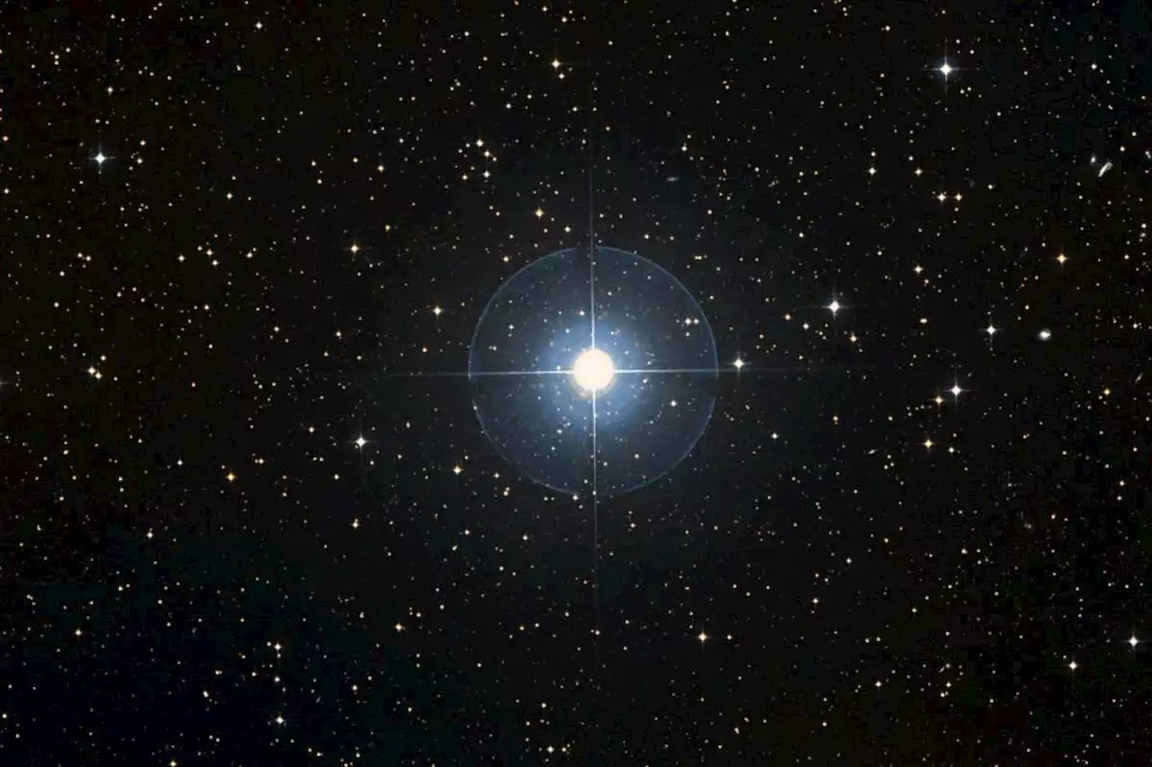 An incredibly bright star has lost its gas and is just a leftover core