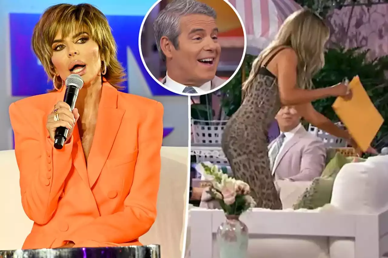 Lisa Rinna shuts down Andy Cohen’s claim about envelope contents