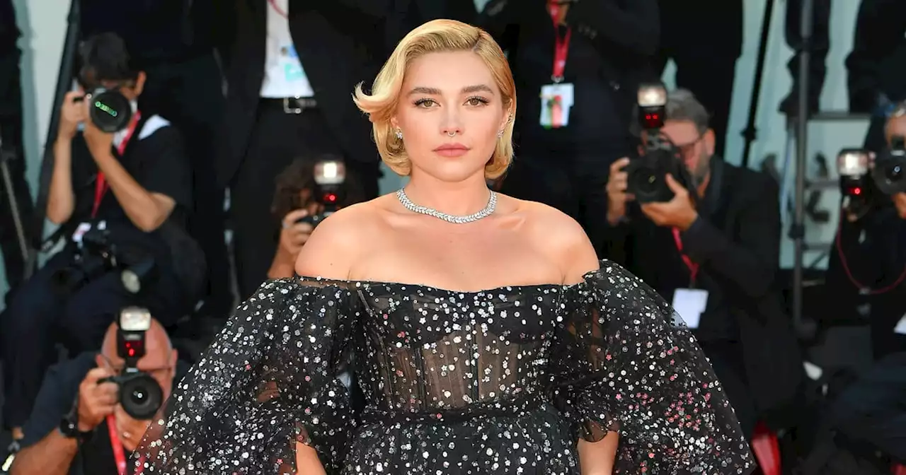 Florence Pugh Pairs a Plunging Corset Dress With Platform Sandals