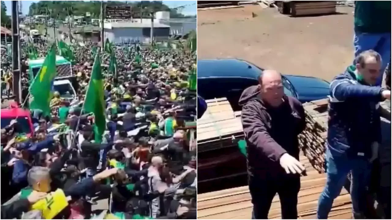 vídeo bolsonaristas fazem saudação nazista em protesto mp se manifesta