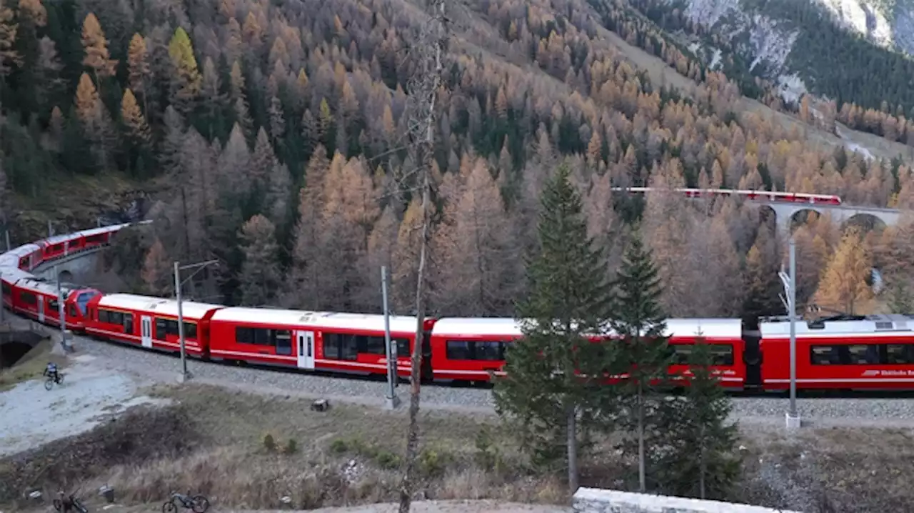 The World’s Longest Passenger Train, 1.2 Miles End-to-End, Just Took on the Swiss Alps