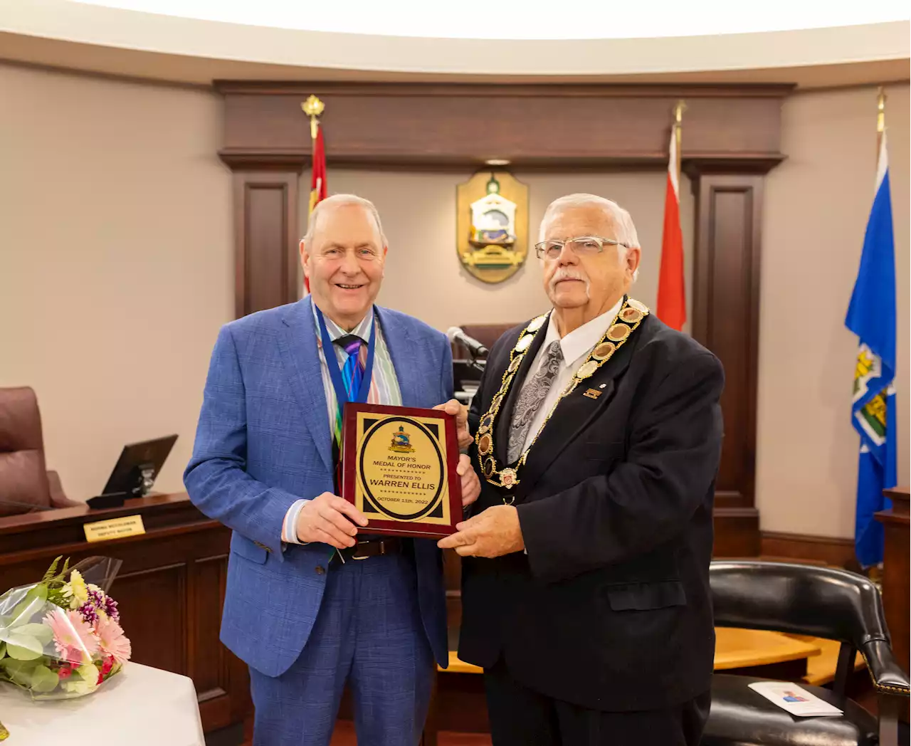 Warren Ellis presented Summerside Mayor's Medal of Honor | SaltWire