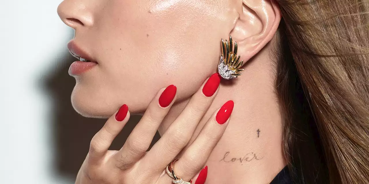 Hailey Bieber Makes a Case for TikTok's Red Nail Theory in the New Tiffany & Co. Holiday Campaign