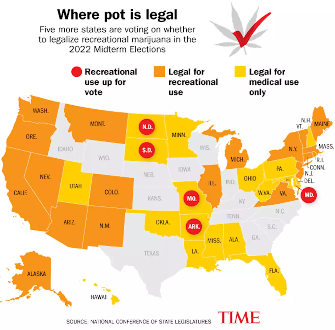 Where Marijuana Is on the Ballot in 2022