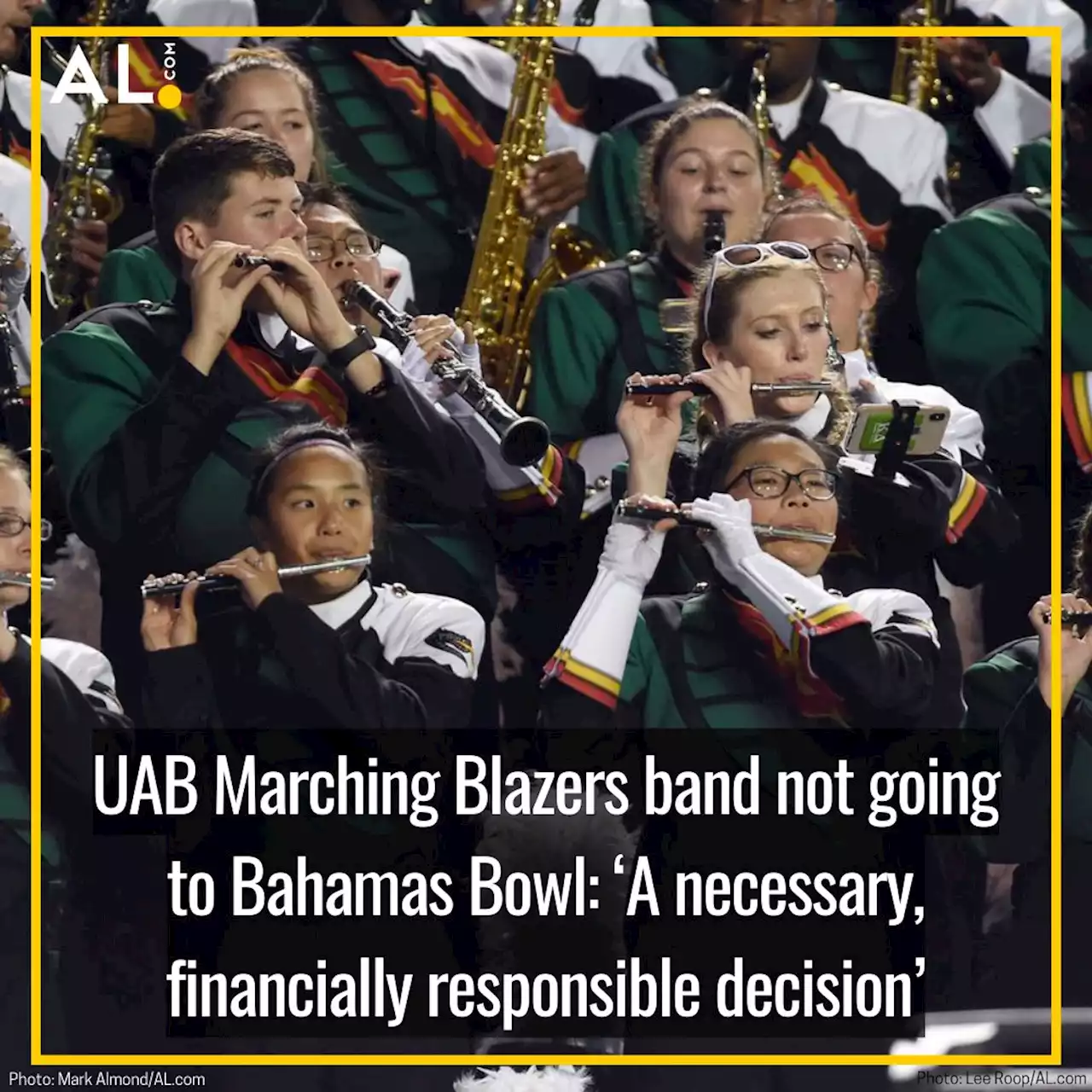 UAB Marching Blazers band not going to Bahamas Bowl: ‘A necessary, financially responsible decision’